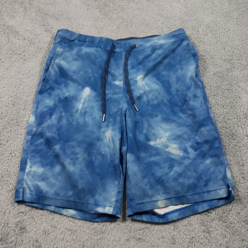 Fair Harbor Shorts Mens S Blue Elastic Waist Lined Athletic Workout Beach Swim